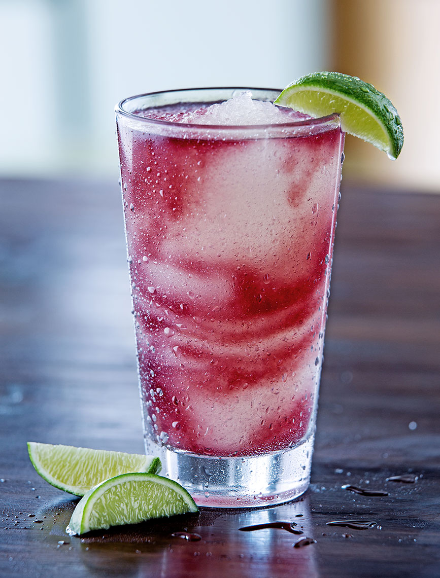 Frozen Strawberry Swirl Margarita Dallas beverage photography