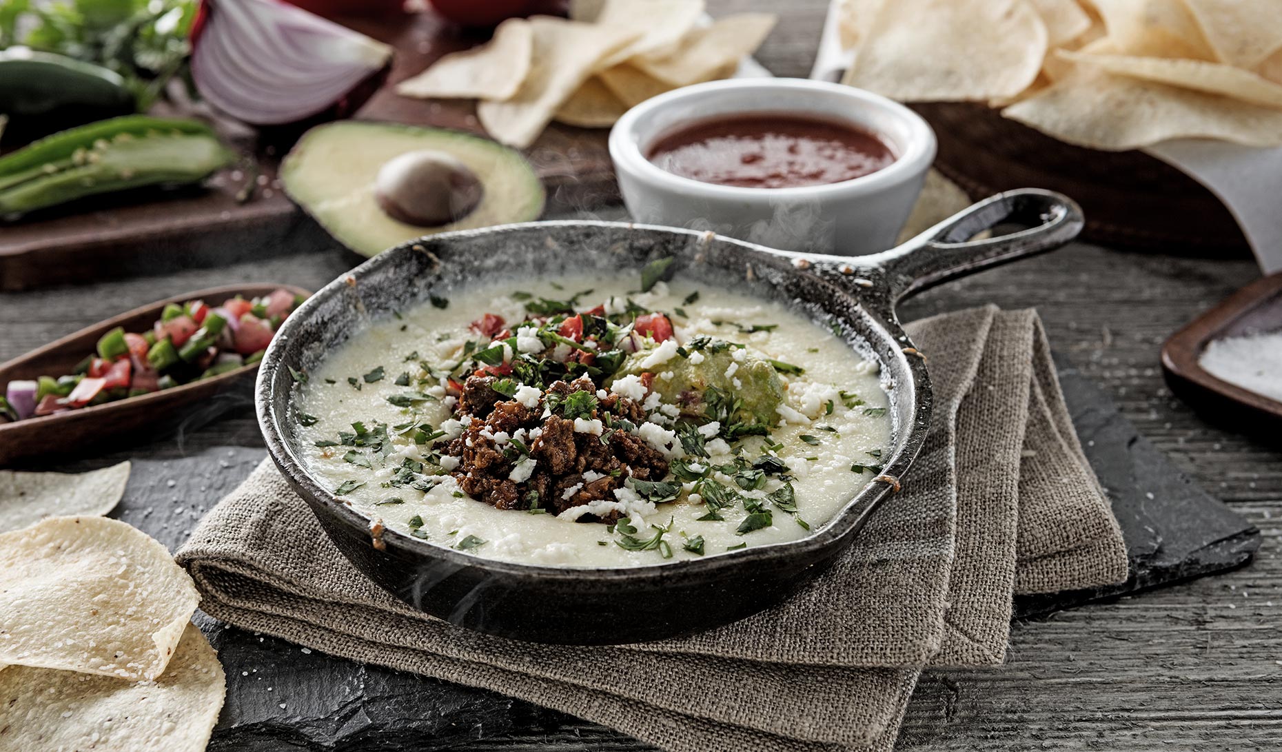 Skillet Queso, Dallas Food Photography