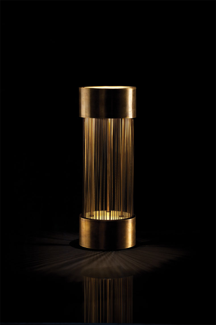 Gold Lamp on Black Dallas Product photography